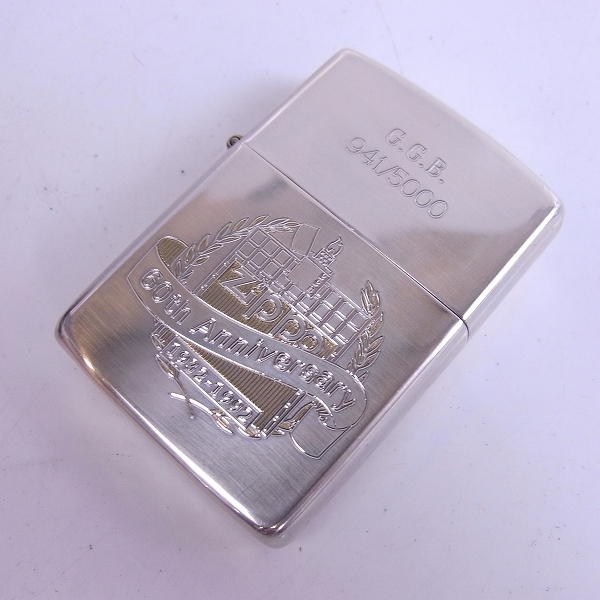 スターリングシルバー 60th 激レア廃盤未使用 Zippo 1932-1992 
