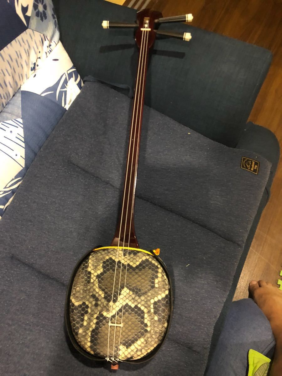 沖縄三線 美品 沖縄三線 美品 工四合 三線 公式通販 初心者安心✨沖縄三線 本蛇皮高級