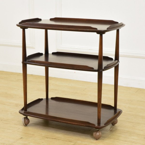 IZ30089A○英国 Ercol アーコール トロリー ワゴン 3段 サイド IZ30089A○英国 Ercol アーコール トロリー ワゴン 3段 サイド