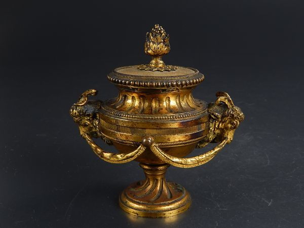 中国古玩 唐物 古銅造 鍍金 香炉 細密細工 古作 時代物 極上品 初だし