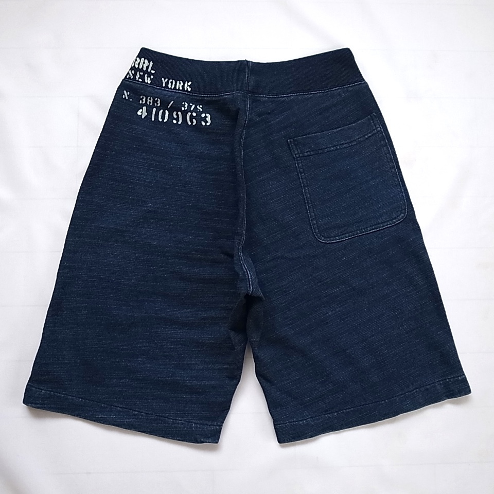 メンズ RRL Ralph Lauren インディゴ染め スウェットショーツ L