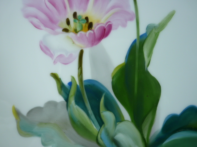 ノリタケ 手描き絵皿 チューリップ S.Kimura サイン入り 直径27cm