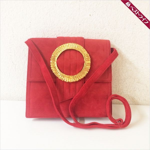 ◇ 1円 本物 ジバンシー ジバンシイ ショルダーバッグ スエード 