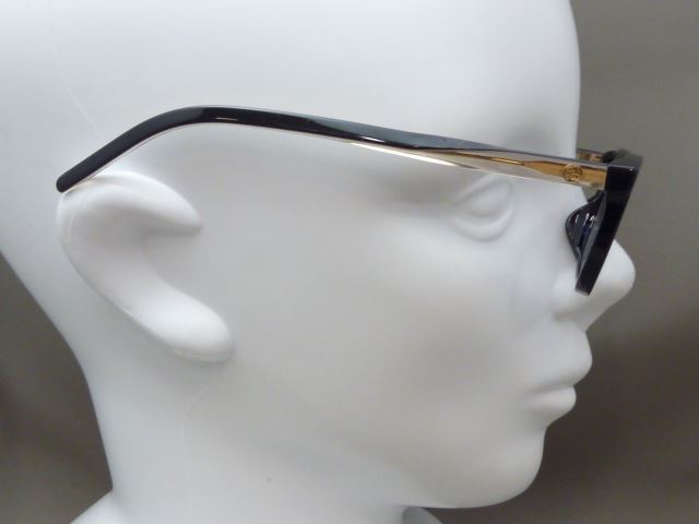 ◎ GUCCI/グッチ インターロッキングG 黒縁 度入り/メガネ/眼鏡/アイ