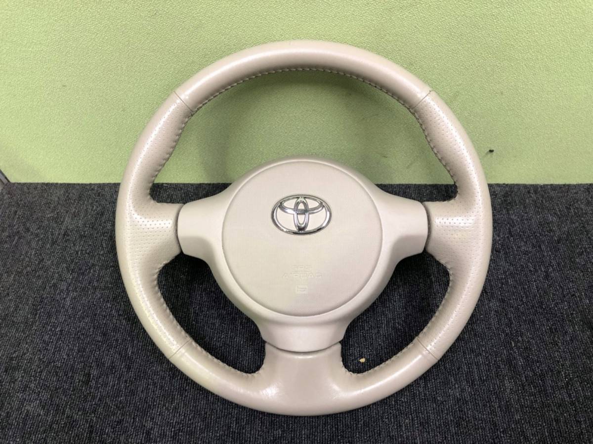 激安大特価，お買い得 ポルテＮＮＰ１１/ＮＮＰ１０/純正オプションレザー 革製 ハンドルステアリングホーンパット付(ステアリング、ハンドル本体)｜売買されたオークション情報、yahooの商品情報をアーカイブ トヨタ用