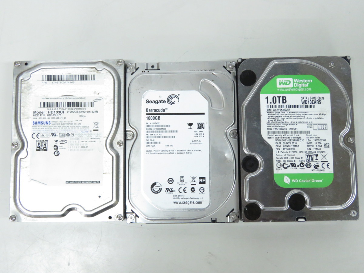 SATA [ジャンク] SATA HDD 3.5インチ メーカー/容量混在 1TBx3 2TBx3