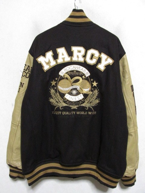 激シブ！☆ロカウェア ROCAWEAR☆フルデコ 袖革スタジャン