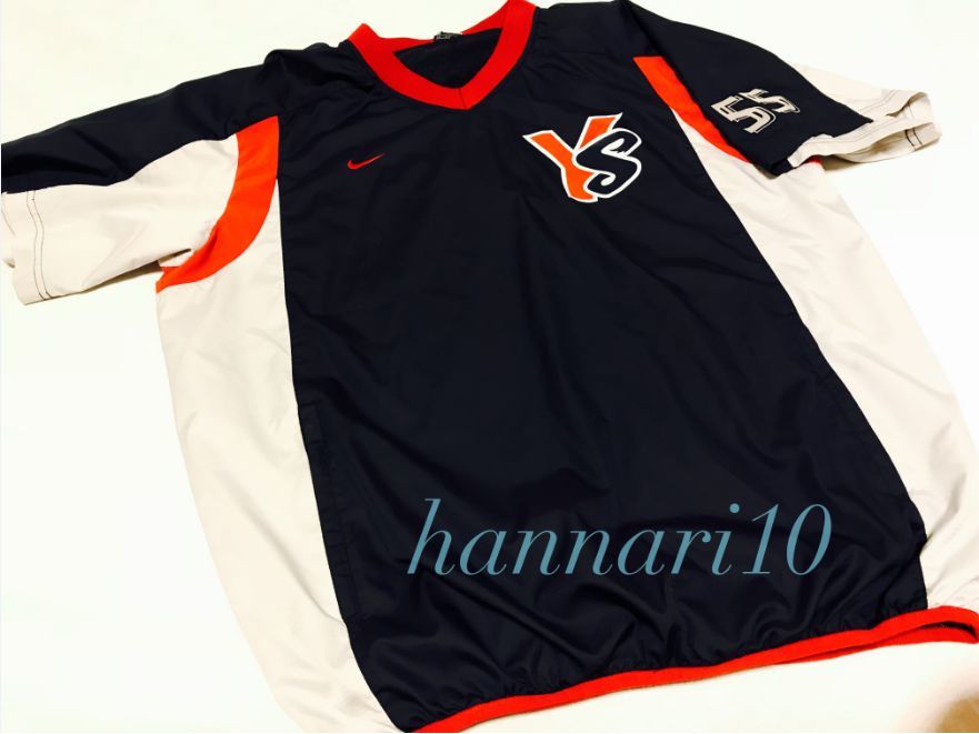 ヤクルトスワローズ 選手 実使用 ウェア 支給品 ジャンパー Vジャン 汗