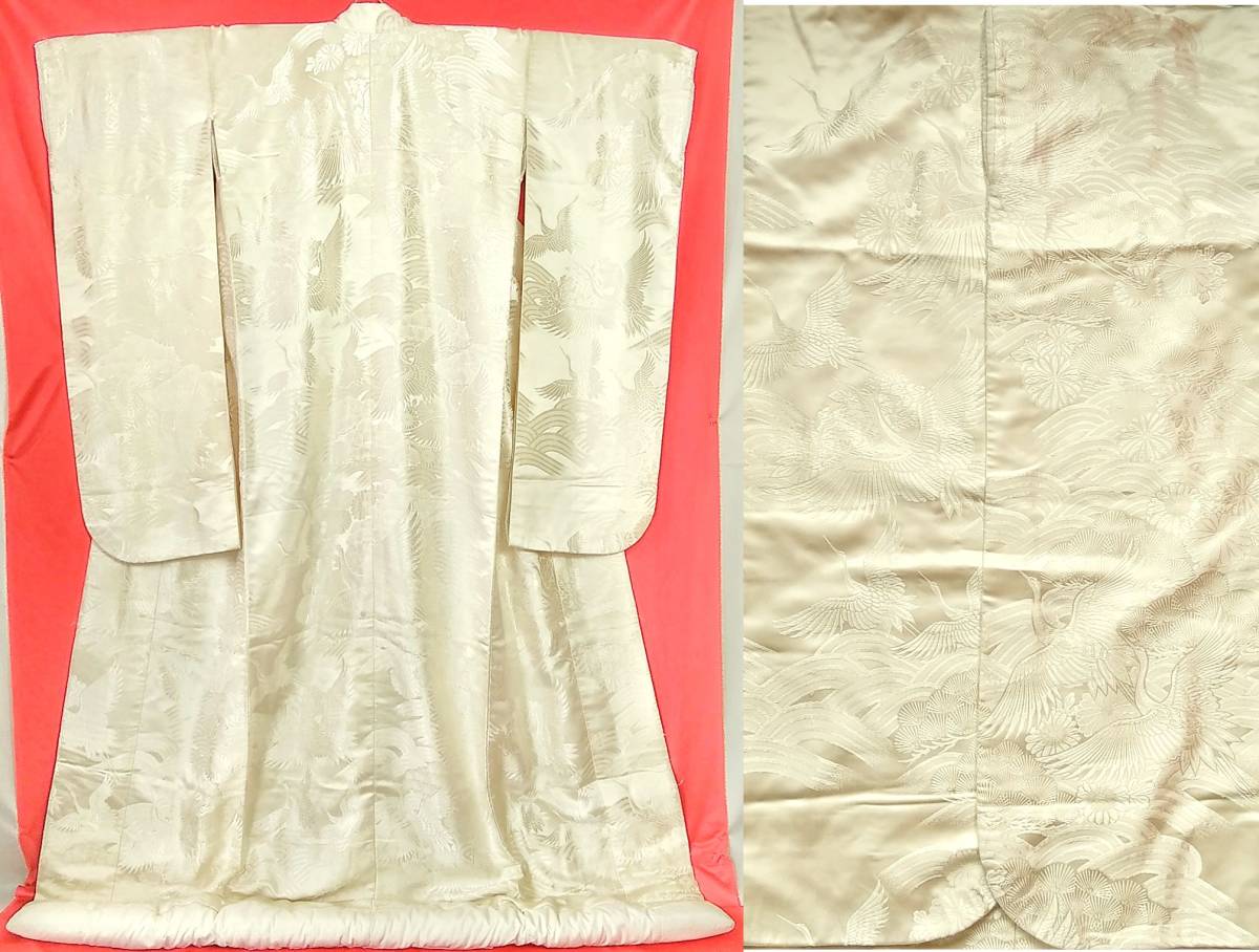 和処～撫子庵～ 正絹 和装花嫁衣装 白無垢 白打掛 打掛 刺繍【生成色