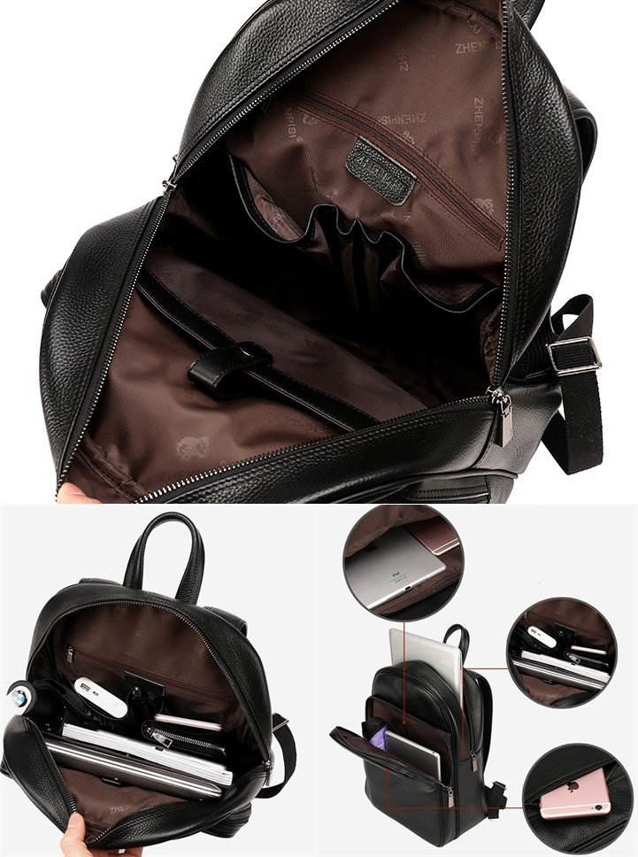 未使用 革製品 ブラウン リュック ZPSI 本革 シュリンクレザー リュック 茶 新品 未使用 ギオネ GUIONNET