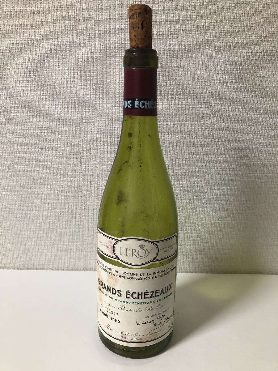 空き瓶】DRC グランエシェゾー 2019 洗浄済 エシェゾー2019年