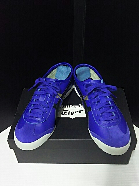 新作入荷 最値定1.3万 品 即 カラー オニツカタイガー メキシコ66高級本革レザースニーカー 青26.5cm(26.5cm)｜売買されたオークション情報、yahooの商品情報をアーカイブ公開 - オークファン 26.5cm