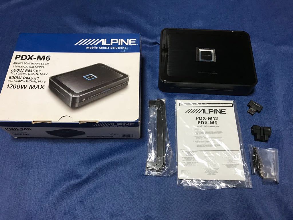 アルパイン モノラルパワーアンプ PDX-M6 600W 中古美品 PDX-F4などと