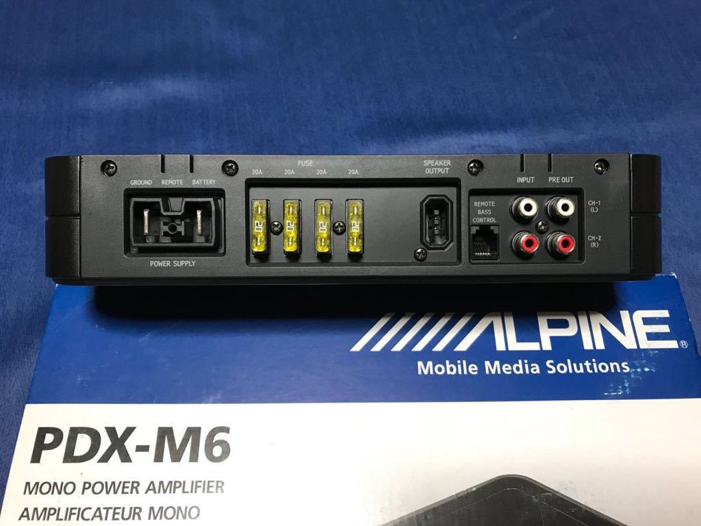 アルパイン モノラルパワーアンプ PDX-M6 600W 中古美品 PDX-F4などと