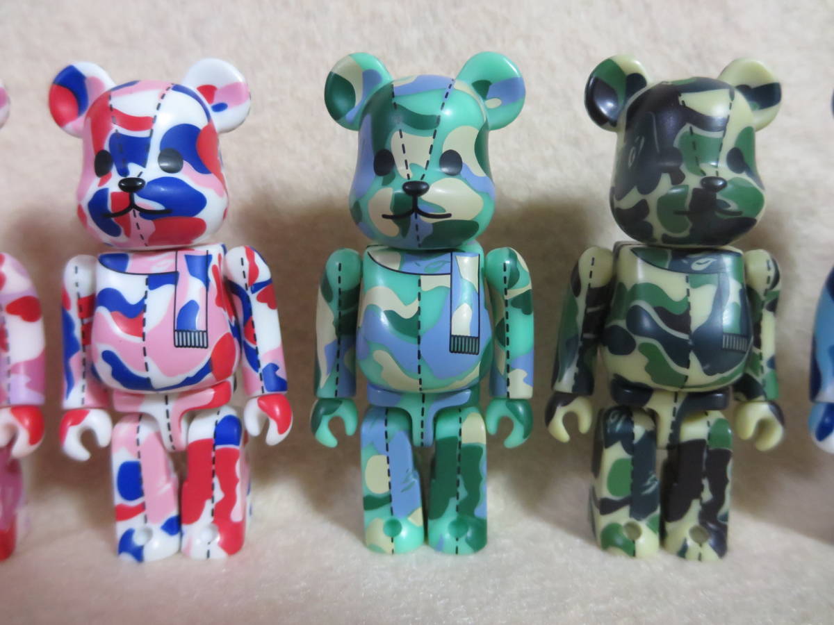 ○ベアブリック100%☆BAPE PLAY シリーズ1 カモフラージュ 7体セット 