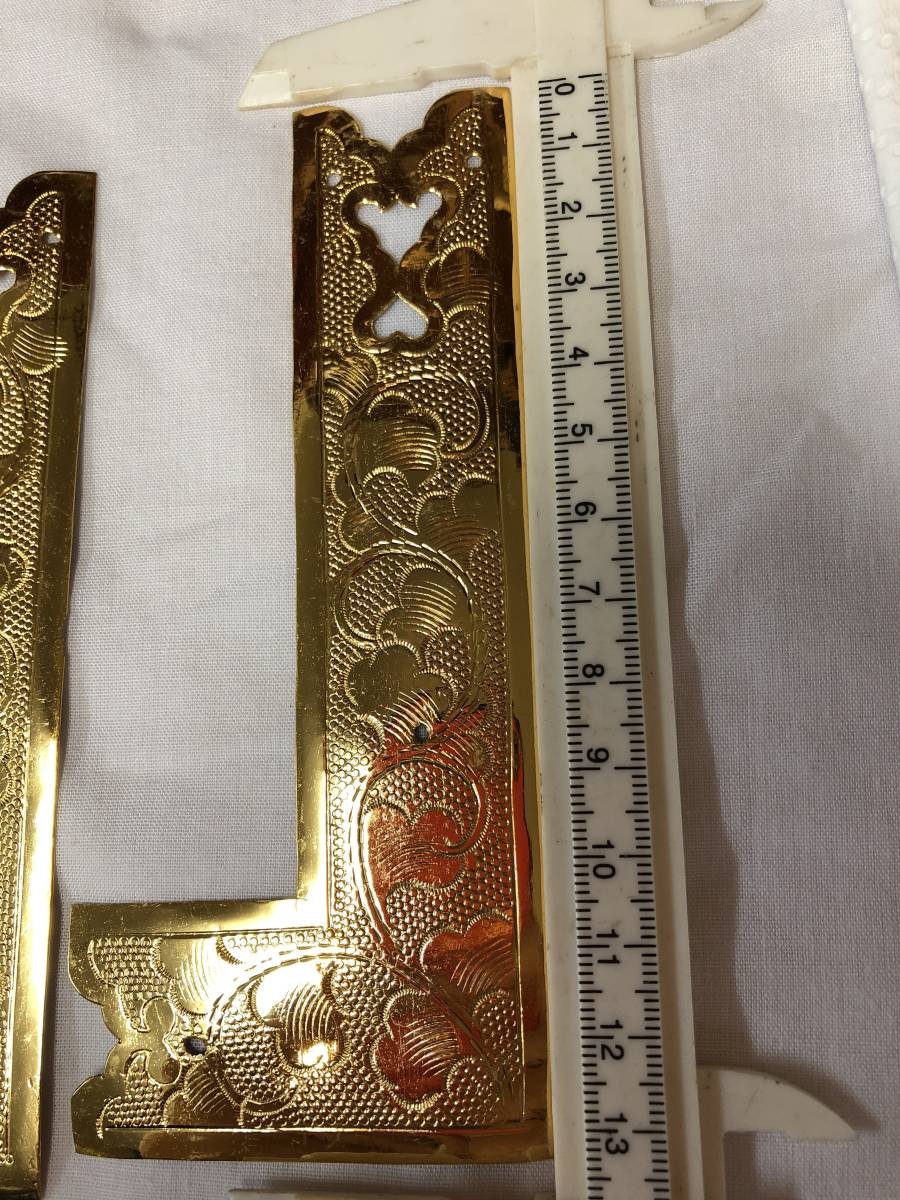 008 仏壇 仏具 寺院 仏壇金具 金色金具 飾り金具 未使用品