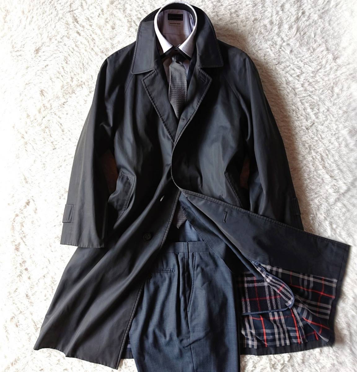 NZ1387○BURBERRY LONDON ライナー付き トレンチコート○40○ベージュ