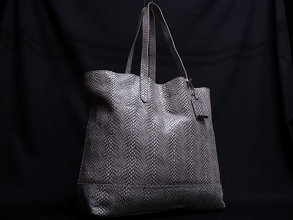 1円 □極美品□ COLE HAAN コールハーン ロゴ パイソン型押しレザー 