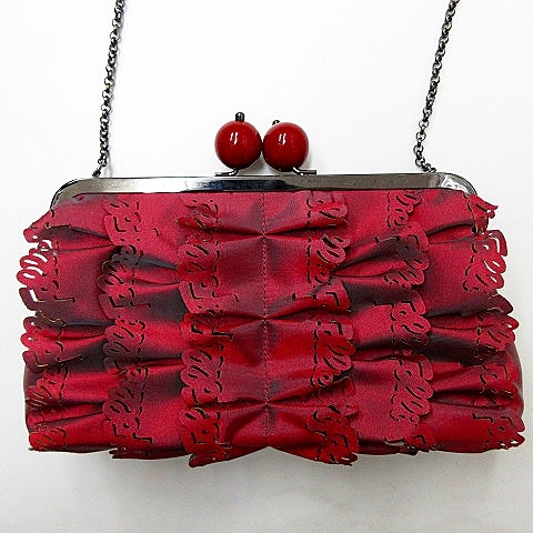 フォリフォリ Folli Follie 極美品 光沢 がま口 ショルダーバッグ 