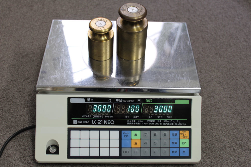 中古品 イシダ デジタル料金はかり LC-21NEO ひょう量6kg 目量2g単位 