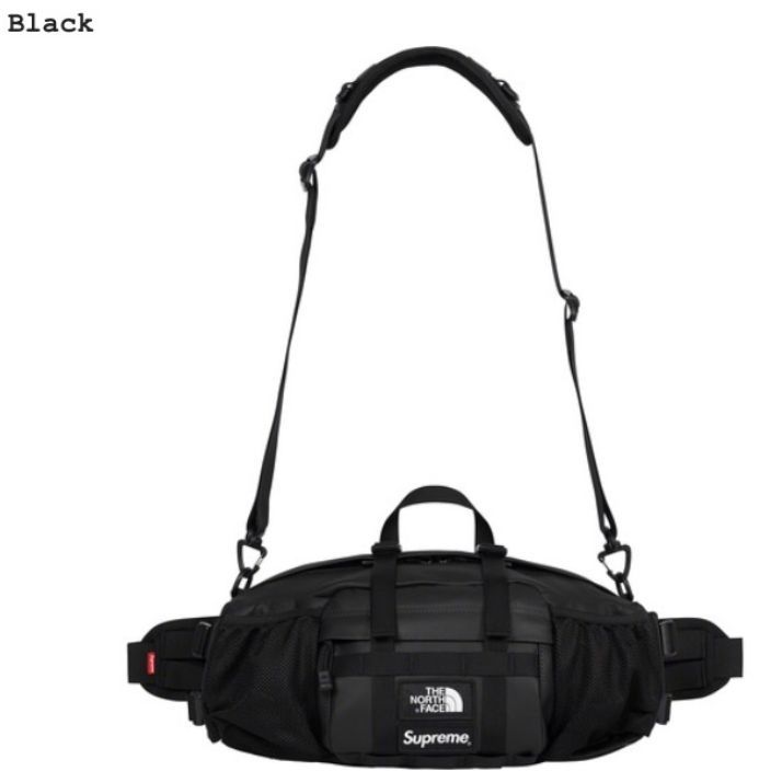 1円スタート 新品 国内正規 Supreme The North Face Leather Mountain Waist Bag Black ブラック　シュプリーム ノースフェイス ウエスト 