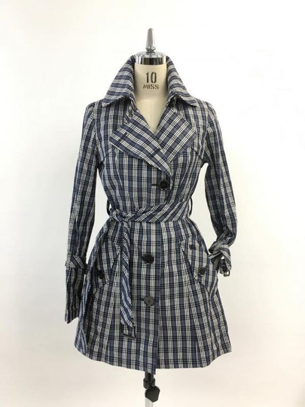 美品 バーバリーブルーレーベル トレンチコート シングル ノバチェック
