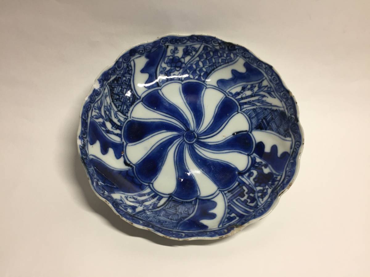 古染付 祥瑞手 捻子文 皿 天啓赤絵・南京赤絵と同時代 【公式通販】