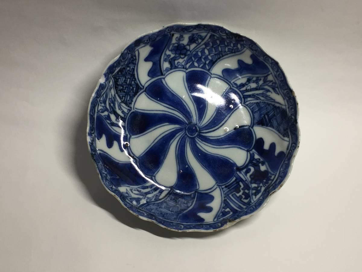 古染付 祥瑞手 捻子文 皿 天啓赤絵・南京赤絵と同時代 【公式通販】