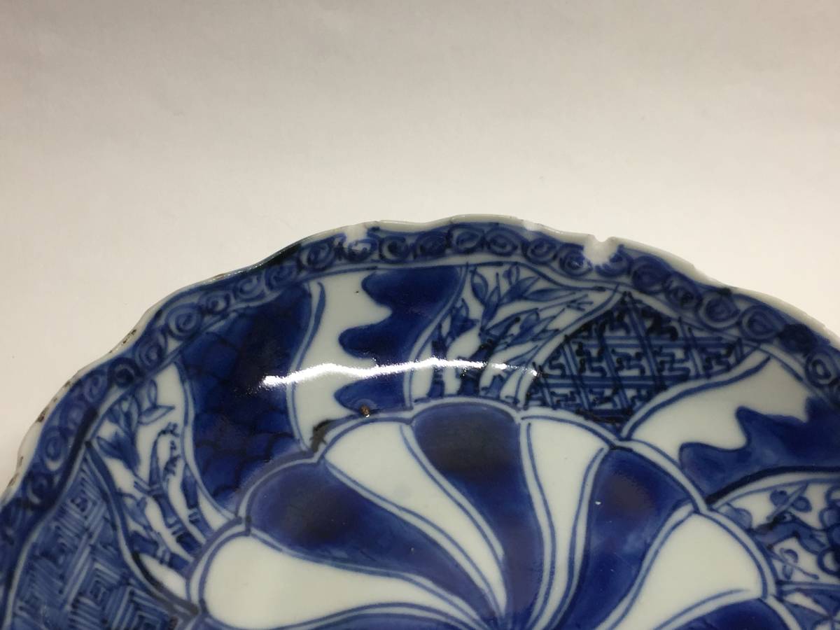 古染付 祥瑞手 捻子文 皿 天啓赤絵・南京赤絵と同時代 【公式通販】