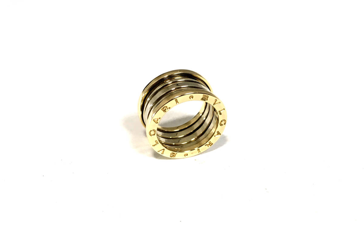 BVLGARI ブルガリ B-zero1 ビーゼロワン リング 指輪 750刻印 9号 中古 