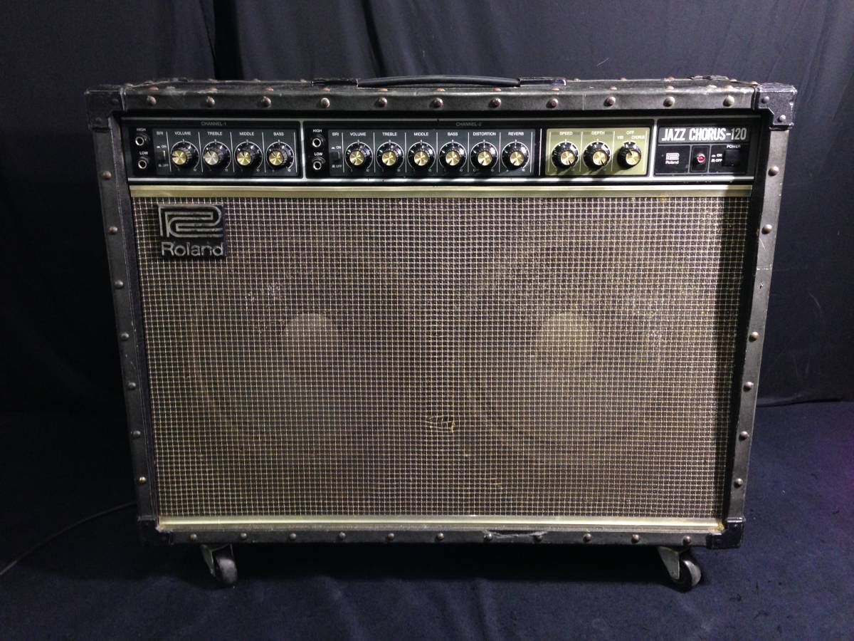 e181119-008I ROLAND JC-120 JAZZ CHORUS-120 ギターアンプ ローランド 動作確認済み 動画あり 760(W)×280(D)×622(H)mm、28kg Roland JC-120 Jazz Anniversary Edition zZounds