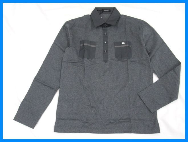 高品質，2025 BURBERRY BLACK LABEL/バーバリーブラックレーベル 長袖ポロシャツ 3/メンズM相当/ダークグレー/コットン100%＃08036010(トップス)｜売買されたオークション情報、yahooの商品情報をアーカイブ公開 - 男性用