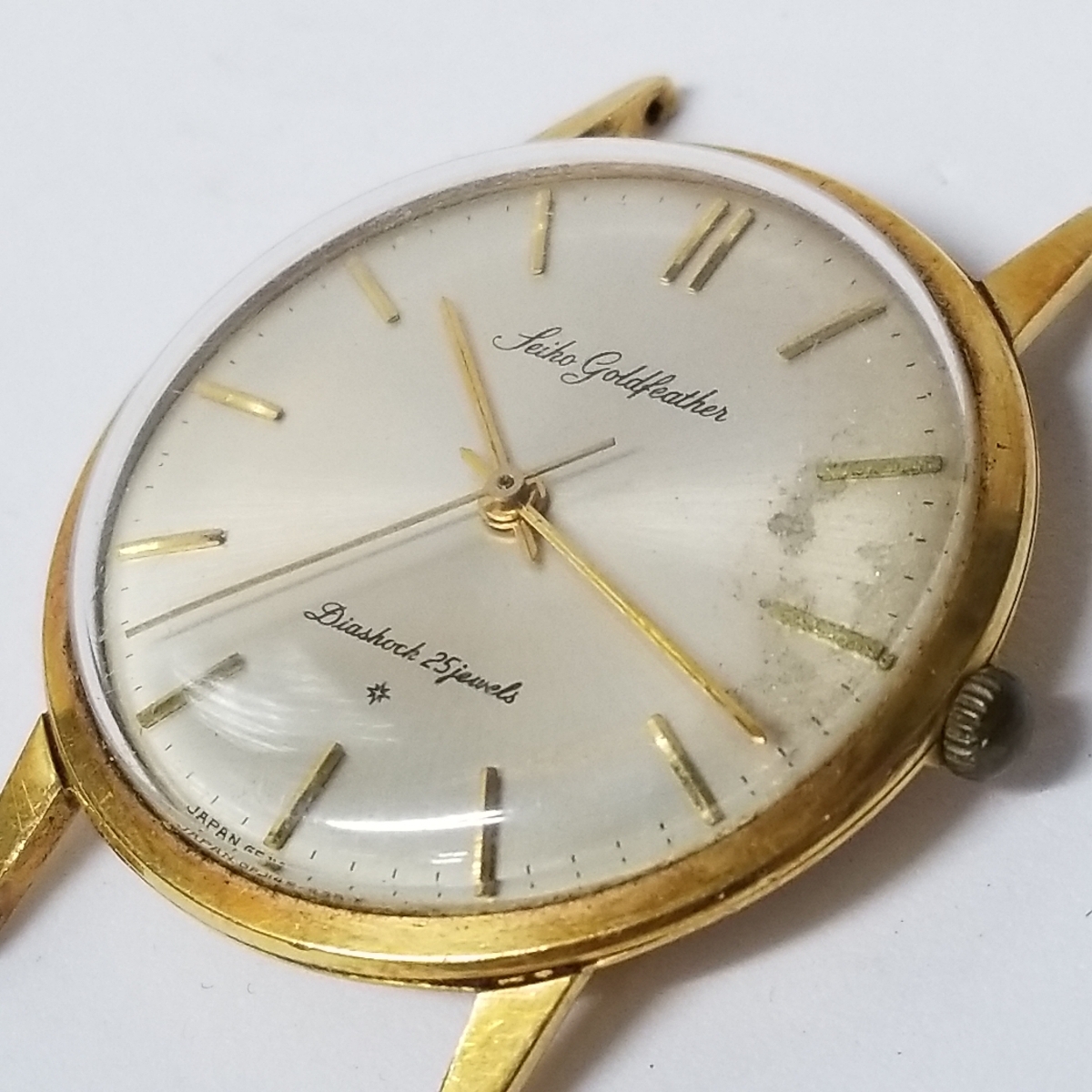 セイコー SEIKO goldfeather 自動巻き 金無垢 18K ケースのみ 