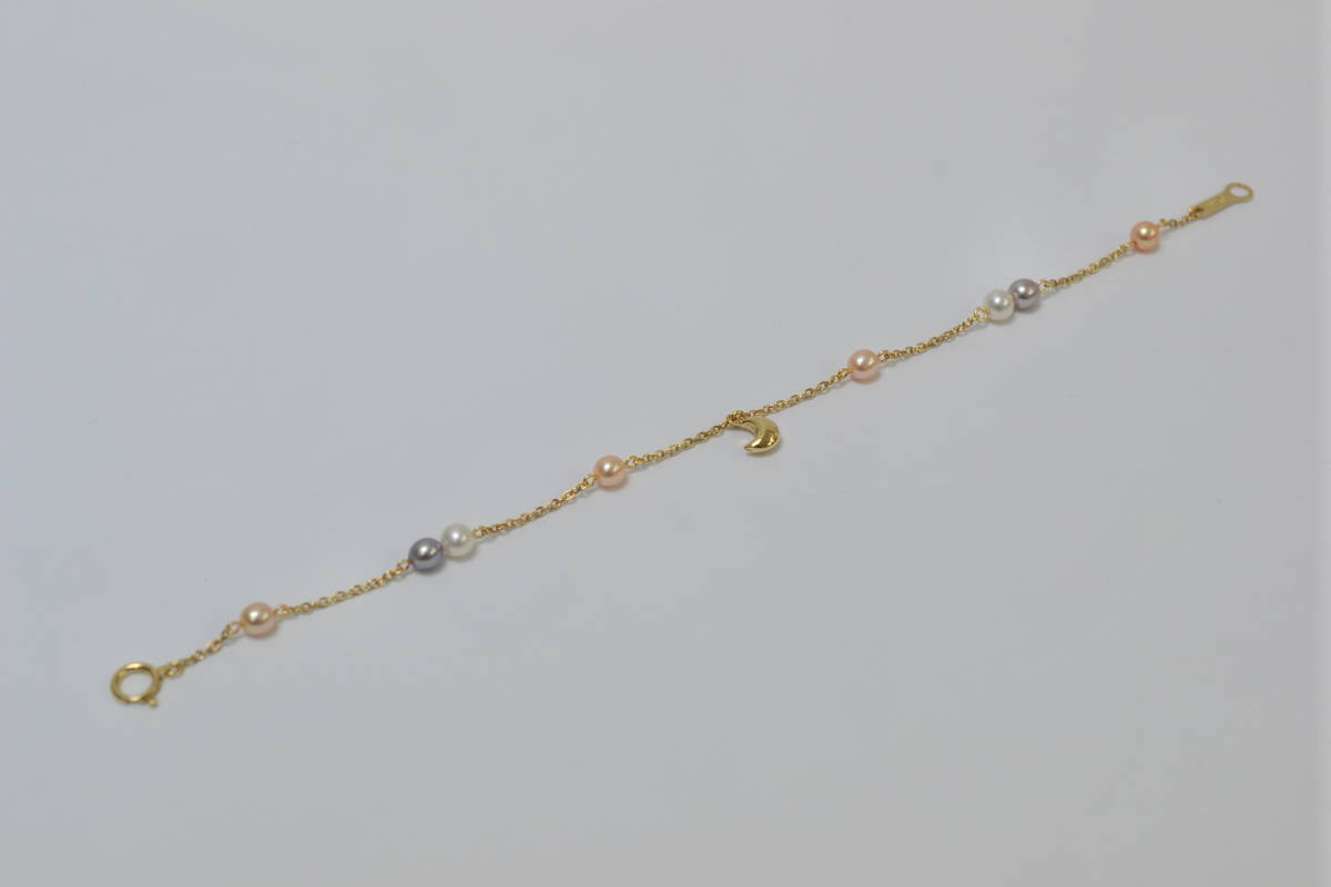 ☆極美品 K18YG TASAKI 田崎真珠 パールブレスレット 2.2g☆ タサキ 