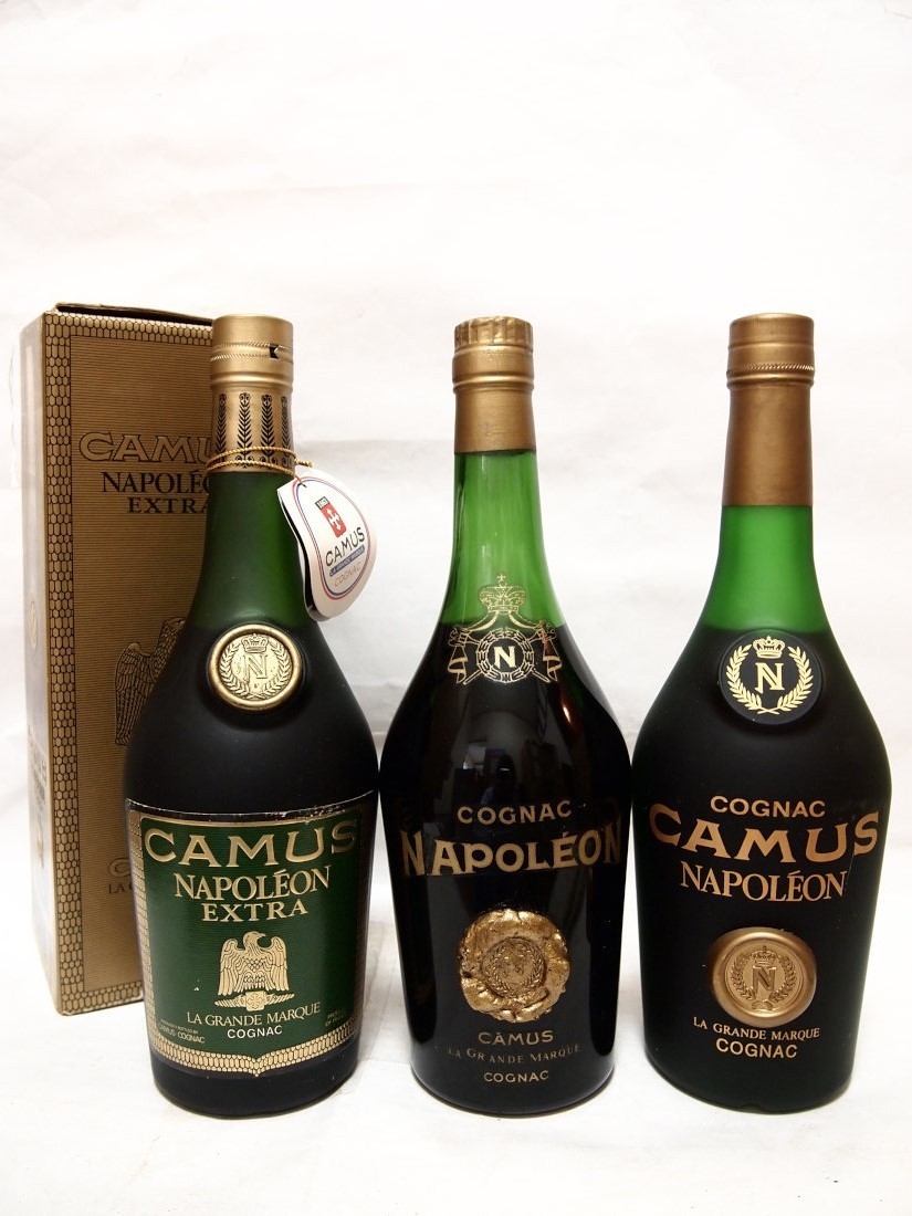 CAMUS 3本セット ナポレオン カミュ 飲料・酒 NAPOLÉON EXTRA 全て箱付