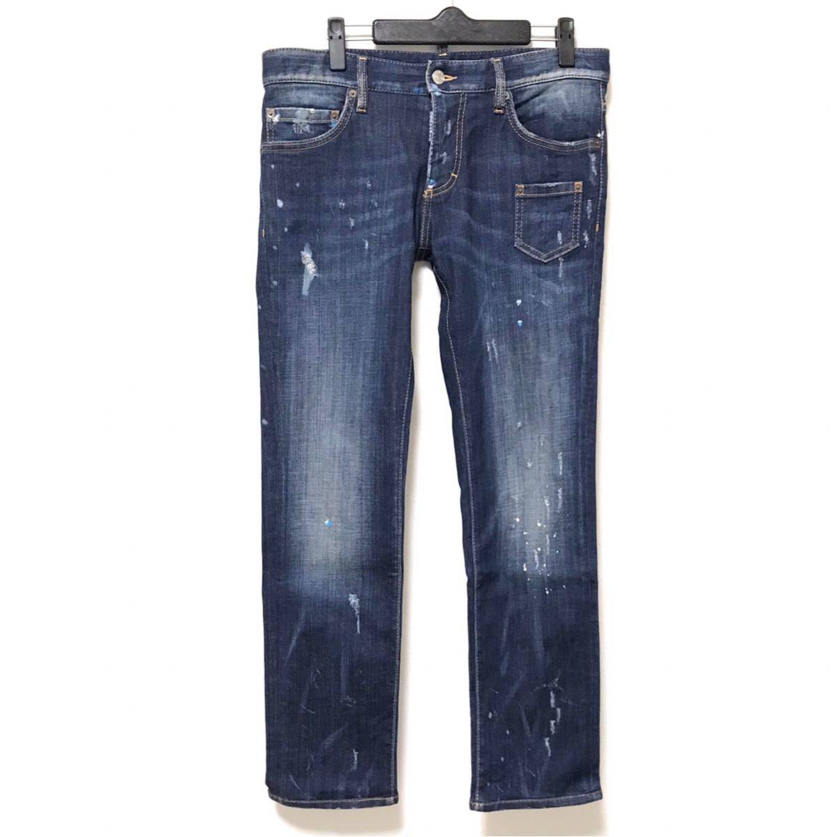 送料込！美品◇DSQUARED2 ディースクエアード◇ペンキクラッシュデニム 