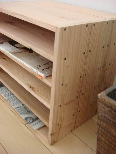 ☆サイズ変更可能☆A4木製5段書類棚/無垢材☆収納 カントリー