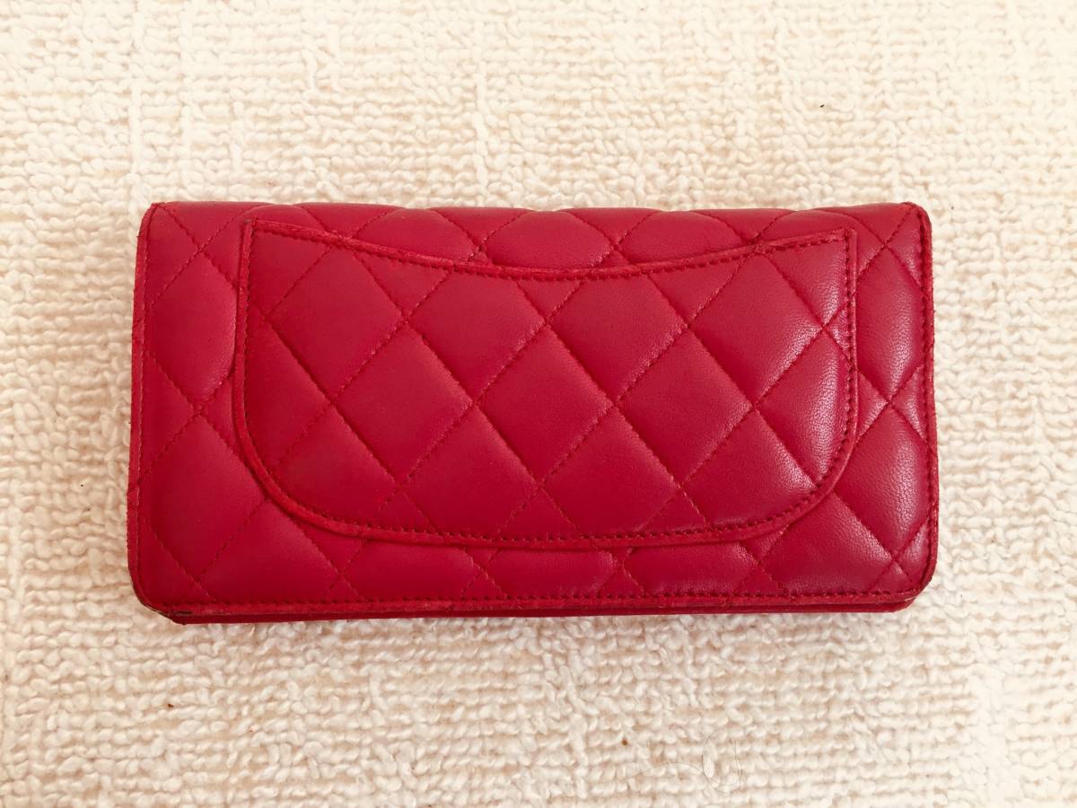 1円～☆シャネル 長財布 マトラッセ ココマーク ピンク系 