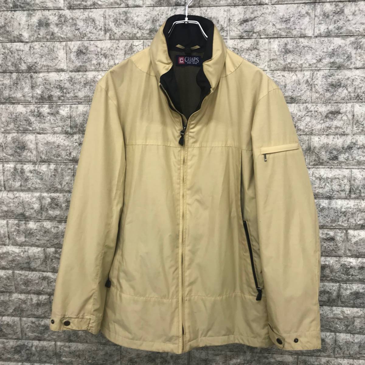 ■CHAPS RALPH LAUREN ジャケット ジップブルゾン ジャンパー フード収納あり Lサイズ