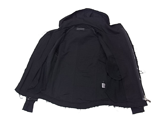 ◇ジャックローズ ラブメゾン◇カットオフ ライダースジャケット 2重ジッパー リブニット ブラック メンズアウター◇100円スタート
