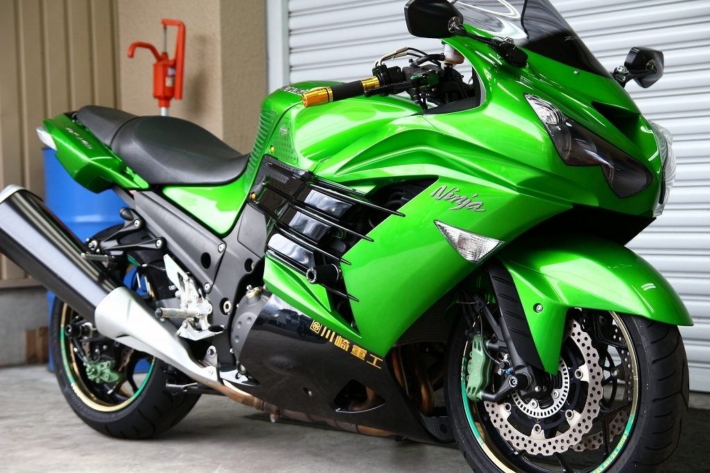 ゼロページ ZX-14R/フルカスタム/事故歴なし/実走行10100㎞/ライムグリーン