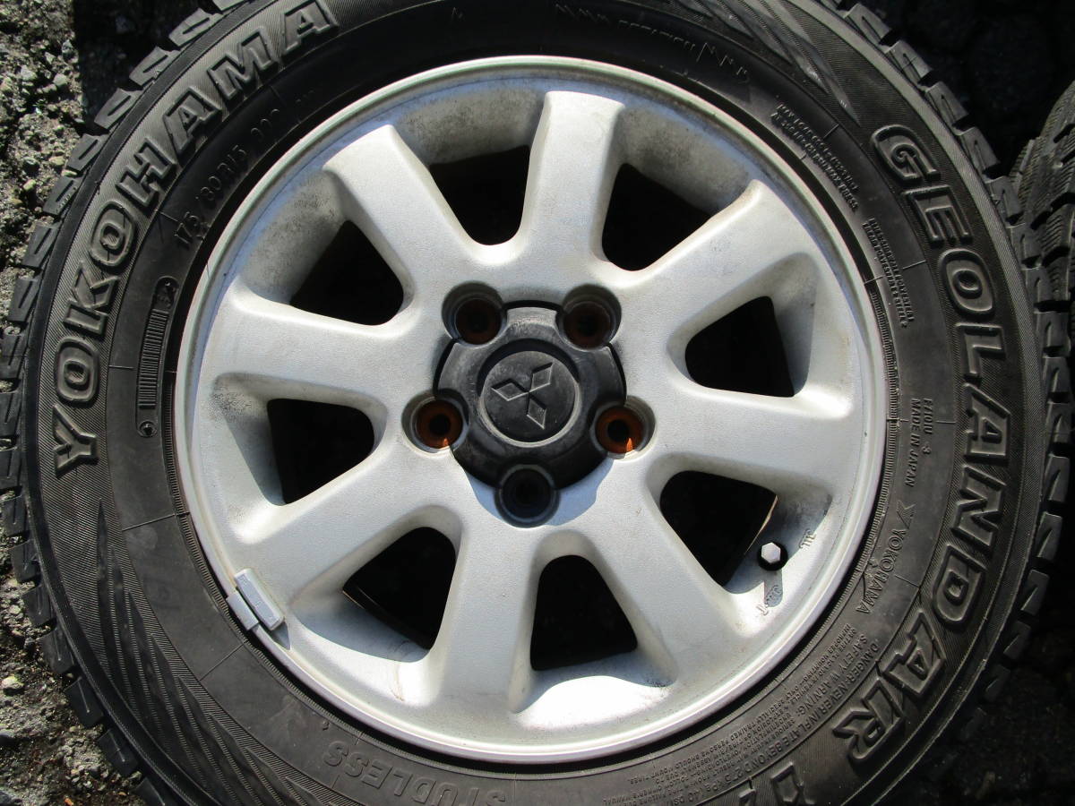 175／80r15 ◇スタッドレス アルミタイヤ 4本 175/80R15 三菱 