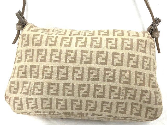 美品】FENDI フェンディ ズッカ柄 ハンドバッグ ベージュ系 レディース