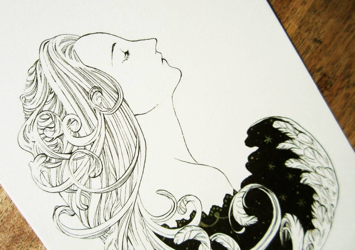 勾羽 勾玉 オリジナル手描きイラスト モノクロ つけペン 葉書サイズ 手描きイラスト 売買されたオークション情報 Yahooの商品情報をアーカイブ公開 オークファン Aucfan Com