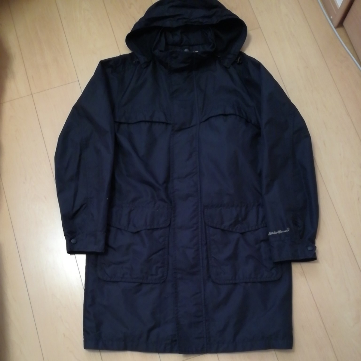 新作入荷，格安 高機能素材 エディーバウアーEddie Bauer WEATHER EDGEファブリック 2wayハーフコート 防水防風アウトドアジャケット ブラック黒(ナイロン)｜売買されたオークション情報、yahooの商品情報をアーカ ナイロン