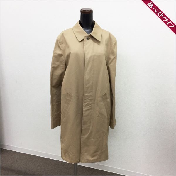 1円 本物 未使用 A.P.C ステンカラー ロングコート コットン ベージュ