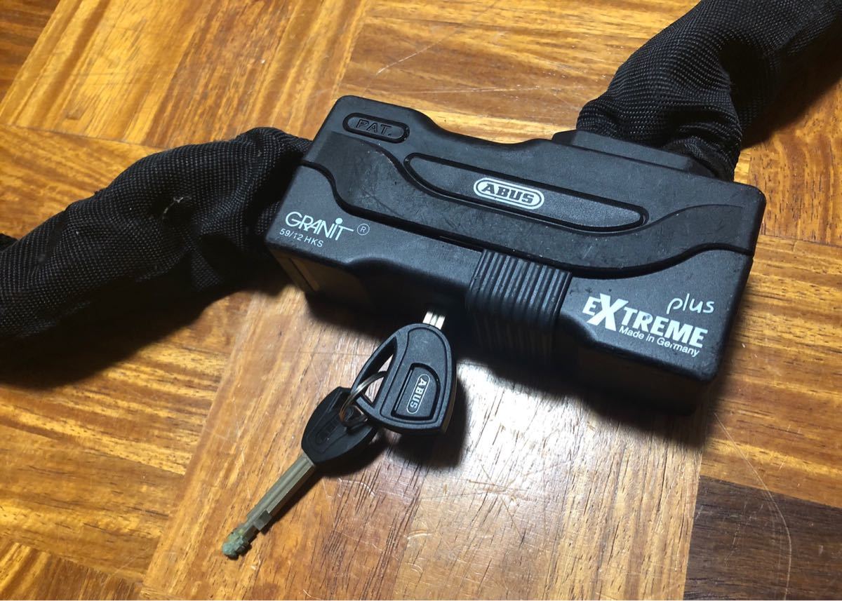 abus EXTREME plus バイク チェーン ロック 鍵 強力 GRANIT アブス