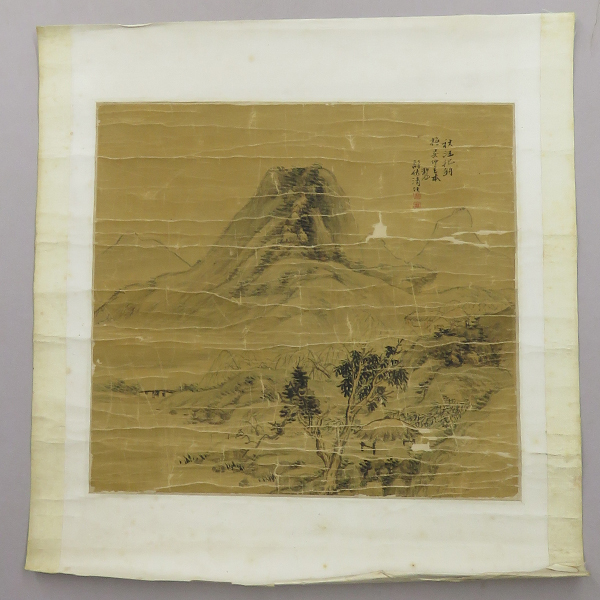 真作】中国画・許佐清 碧山① 肉筆絹本 山水図／中国書画 唐物 唐画