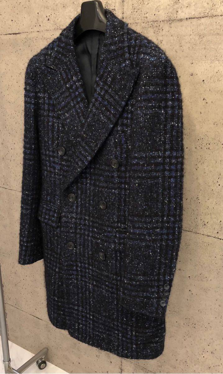 TAGLIATORE×ブリッラ ネイビー ウール チェスターコート44 美品>TAGLIATORE×ブリッラ ネイビー ウール チェスターコート 44
