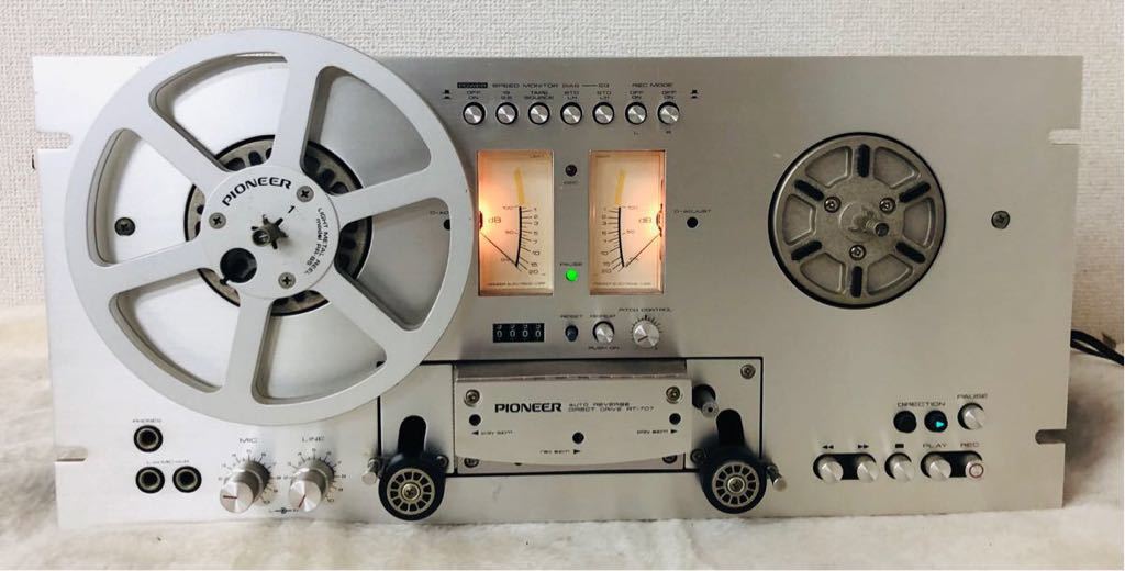 PIONEER パイオニア オープンリールデッキ RT-707 通電確認済 リール回転OK ４トラック２チャンネル オーディオ機器 音響機器 ジャンク